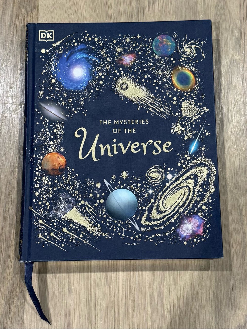 The Mysteries of the Universe Hardcover book - Navy Blue